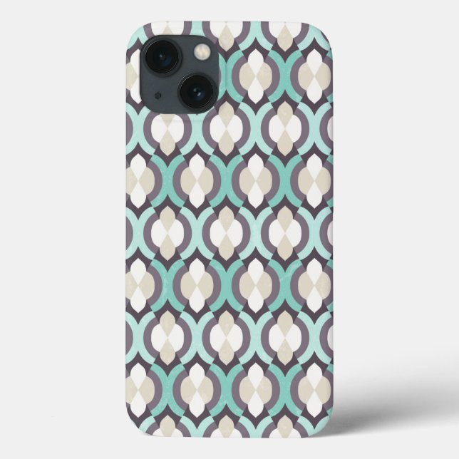 Turquoise Moroccan Pattern Case-Mate iPhone Case (Back)