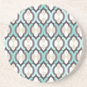 Turquoise Moroccan Pattern Coaster