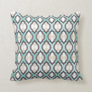 Turquoise Moroccan Pattern Cushion