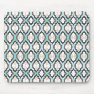 Turquoise Moroccan Pattern Mouse Pad