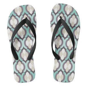 Turquoise Moroccan Pattern Thongs