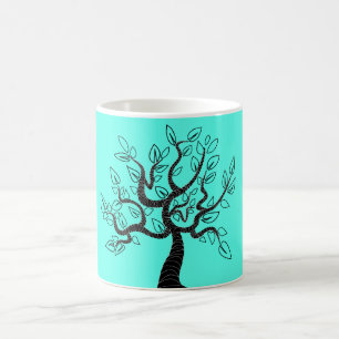 Turquoise Mug with Tree - Your Colours