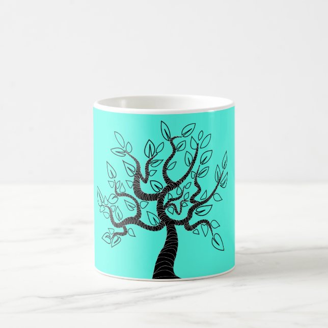 Turquoise Mug with Tree - Your Colours (Center)