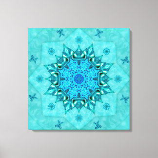 Turquoise Nature Mandala Canvas Print