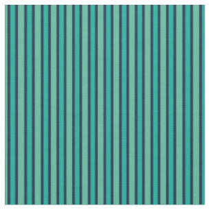Turquoise & Navy Bold Vertical Stripes Fabric