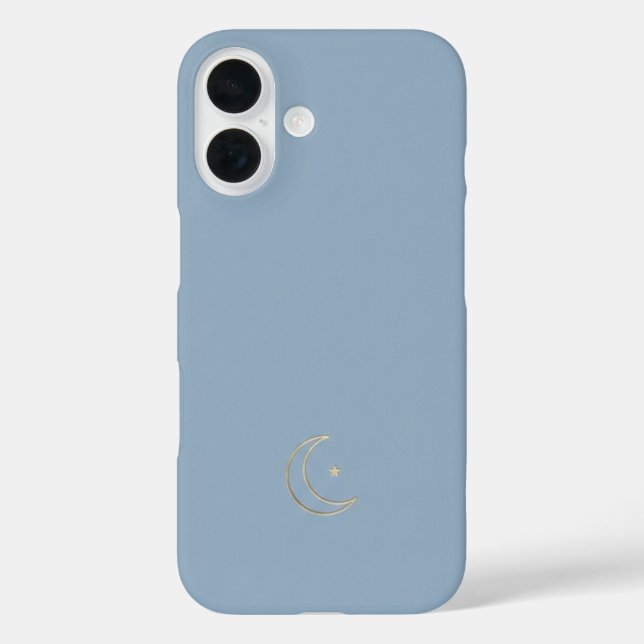 Turquoise & Navy Minimal Initial Monogram Case (Back)