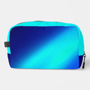 Turquoise Navy ombre moonlight Double Stripe Dopp Kit
