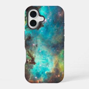 Turquoise Nebula full of stars iPhone 16 Case