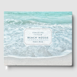 Turquoise Ocean Photo Beach House Vacation Rental Guest Book
