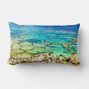 Turquoise Ocean Reef, Rottnest Island Lumbar Cushion
