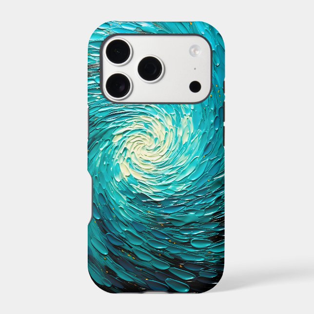 Turquoise Ocean Vortex Abstract (Back)