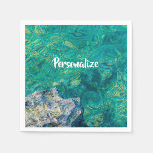 Turquoise ocean water napkin