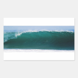 Turquoise Ocean Wave Rectangular Sticker