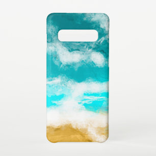 Turquoise Ocean Waves Hitting the Sand iPhone Cas Samsung Galaxy Case
