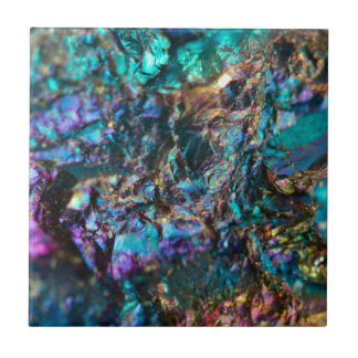 Turquoise Oil Slick Quartz Ceramic Tile