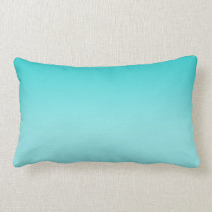 Turquoise Ombre Companion New Art Nouveau Lumbar Cushion