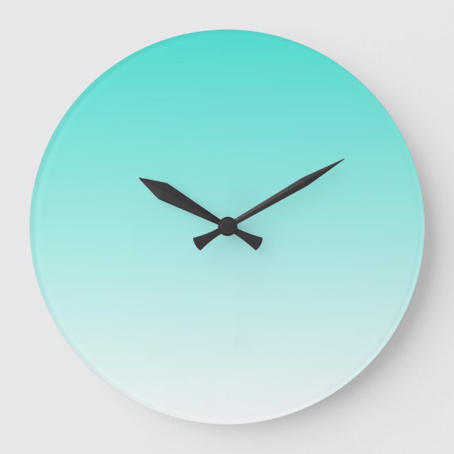 Turquoise Ombre Large Clock (Front)