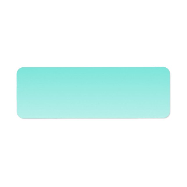 Turquoise Ombre Return Address Label (Front)