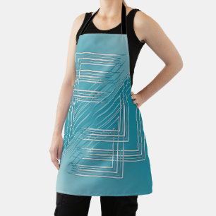 Turquoise opal white apron