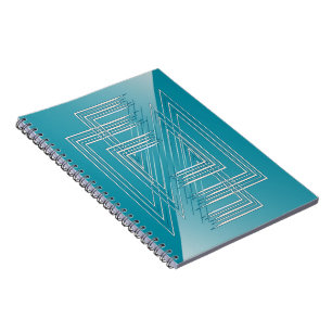 Turquoise opal white notebook