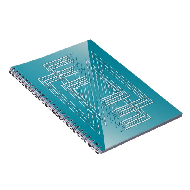 Turquoise opal white notebook (Right Side)