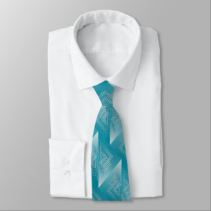 Turquoise opal white tie