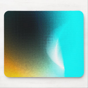 Turquoise Orange Abstract Gradient Mesh Art Mouse Pad