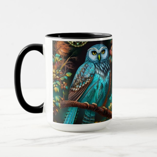 Turquoise owl mug (Left)