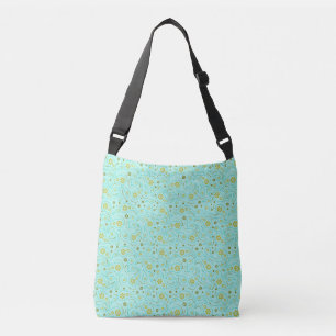 turquoise paisley bandanna seamless pattern crossbody bag