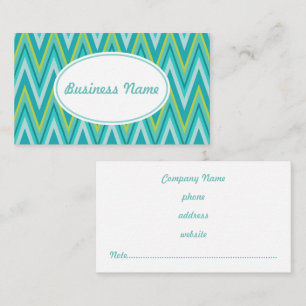 Turquoise Pattern Business Card
