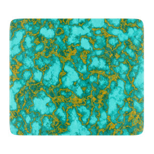 Turquoise Pattern Cutting Board