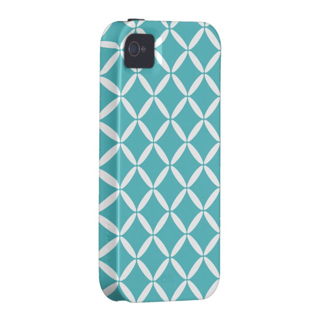 Turquoise Pattern iPhone 4 Case-Mate Case-Mate iPhone Case (Back/Right)