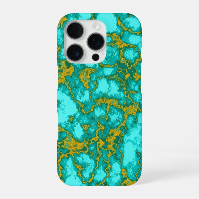 Turquoise Pattern iPhone Case (Back)