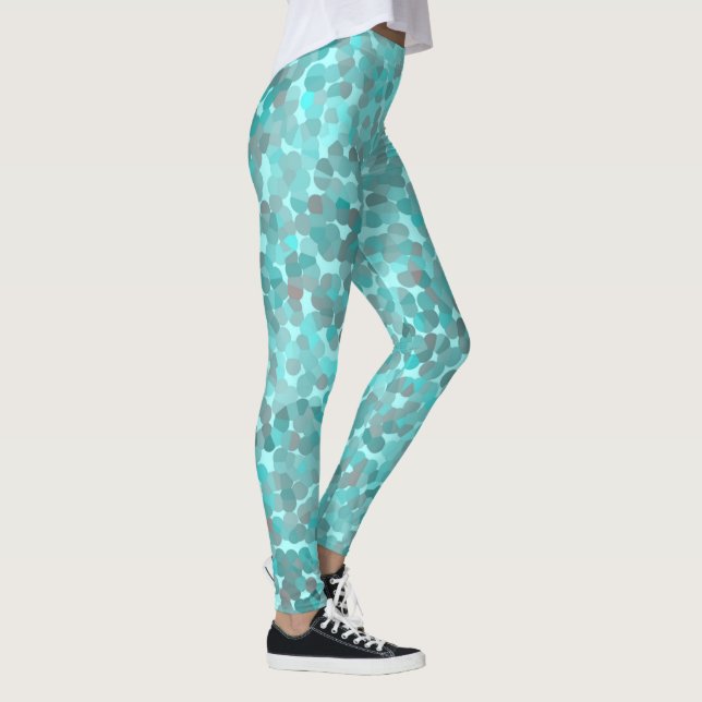 Turquoise Pattern Leggings (Right)