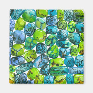 Turquoise pattern magnet