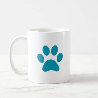 "Turquoise Paw Print" Mug