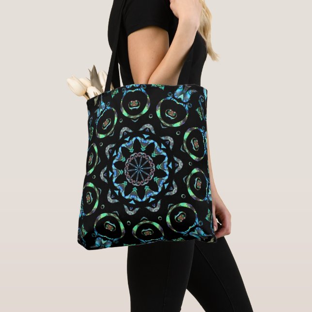Turquoise Pearl Mandala 2 Tote Bag (Close Up)