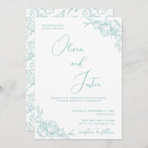 Turquoise Peony Elegance Wedding