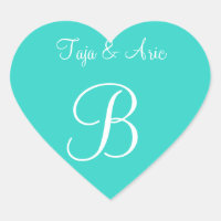 Turquoise Personalised Monogrammed Stationery