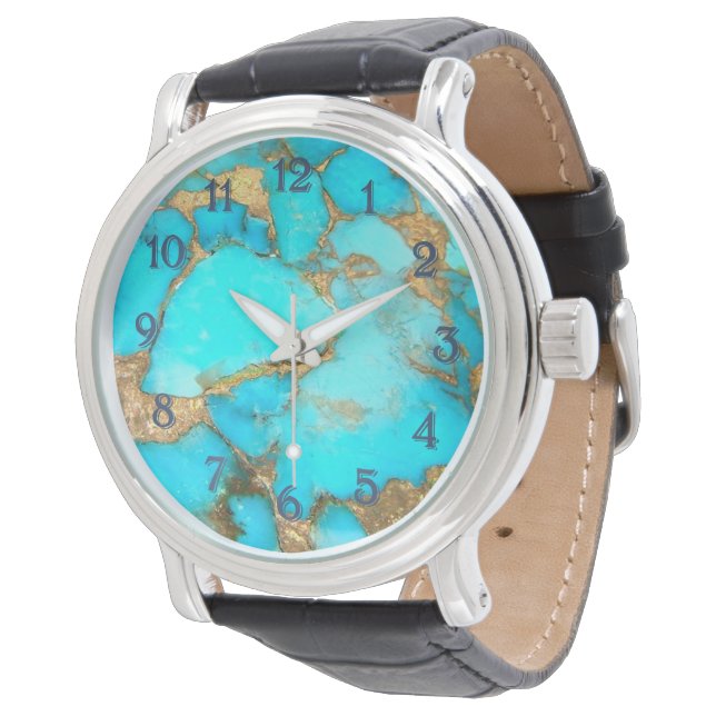 turquoise photo watch (Angled)