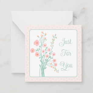 Turquoise Pink And Coral Card