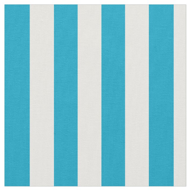 Turquoise Pink and White Vertical Stripes Fabric (Close Up)