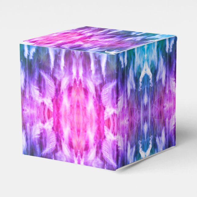 Turquoise Pink Purple Kaleidoscope Grass Gift Box (Front Side)