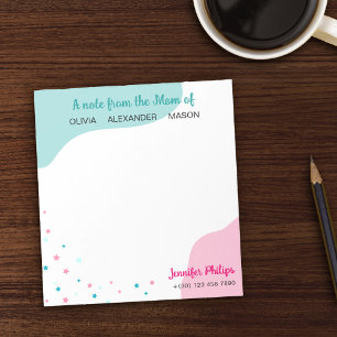 Turquoise Pink Stars A Note From the Mom of