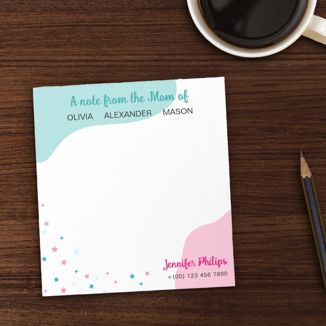 Turquoise Pink Stars A Note From the Mum of (Creator Uploaded)