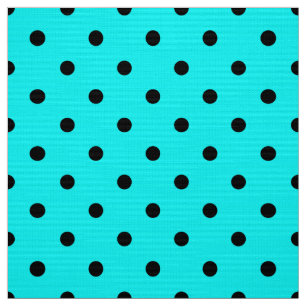 Turquoise polka dot background fabric