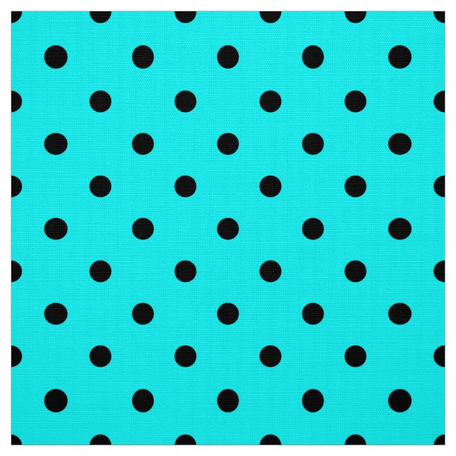 Turquoise polka dot background fabric (Swatch)