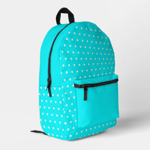 Turquoise Polka Dot – Bold Style  Printed Backpack
