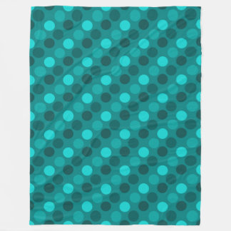 Turquoise Polka Dot Fleece Blanket