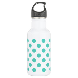 Turquoise polka dots 532 ml water bottle